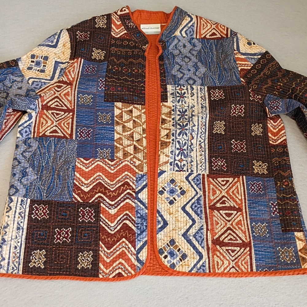 Alfred Dunner Open Jacket Blazer Patchwork Quilte… - image 2